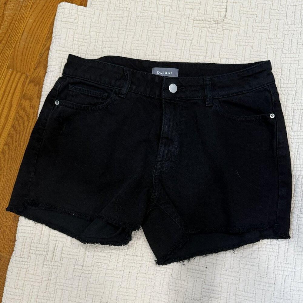 Black and Distressed jean shorts (new)